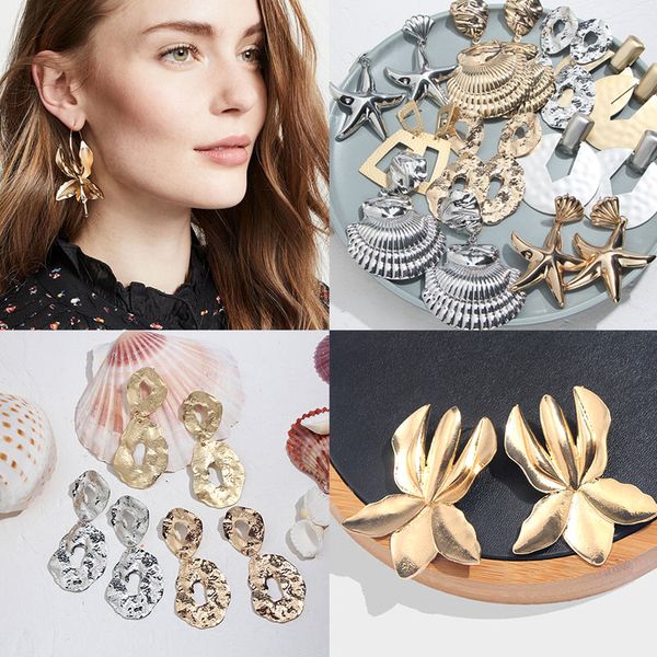 flatfoosie boho fashion gold silver color metal dangle earrings for women statement punk gift party wedding vintage jewelry
flatfoosie boho fashion gold silver color metal dangle earrings for women statement punk gift party wedding vintage jewelry