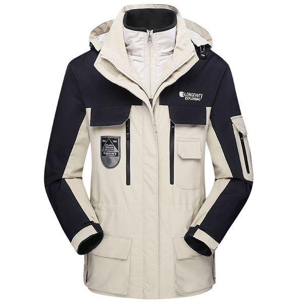 new 3-in-1 waterproof ski jacket couple's two-piece multi-pockets winter coat men windbreaker thick warm snow parkas overcoats, Black
new 3-in-1 waterproof ski jacket couple's two-piece multi-pockets winter coat men windbreaker thick warm snow parkas overcoats, Black