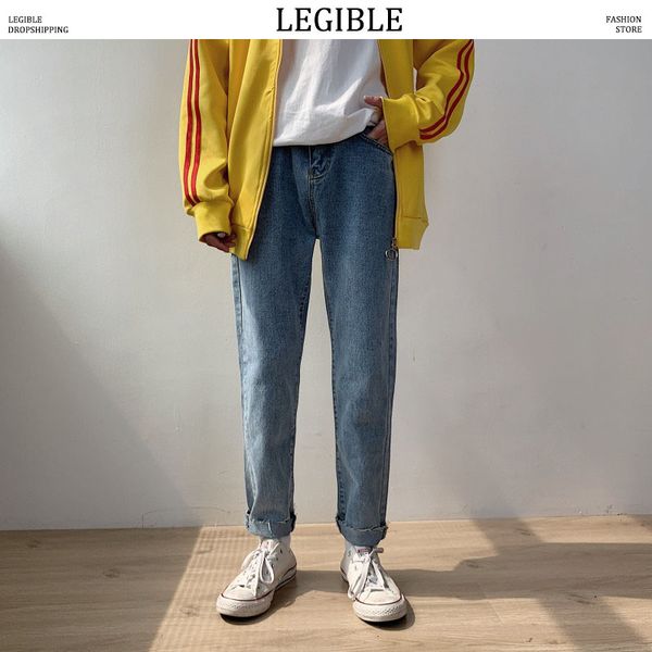 legible 2019 autumn hip hop mens jeans solid denim pants men fashion loose jeans harem pants men, Blue
legible 2019 autumn hip hop mens jeans solid denim pants men fashion loose jeans harem pants men, Blue
