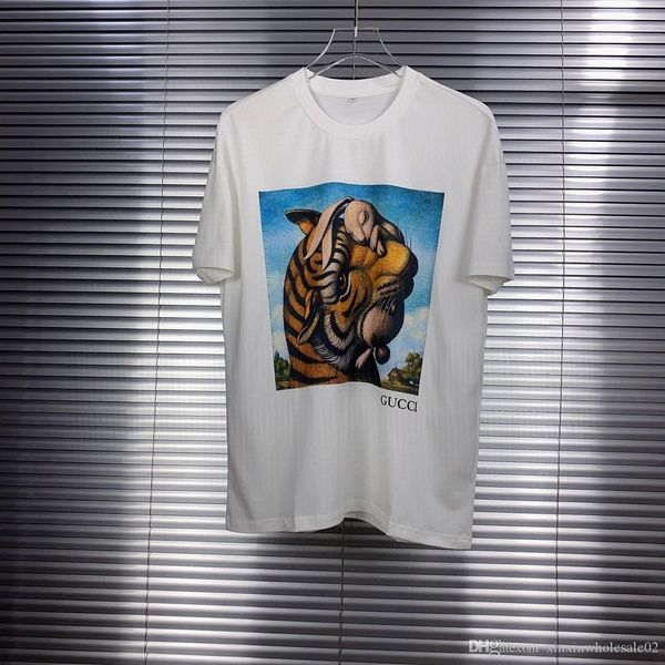 2020 italian spring and summer latest style tiger forest print mixed cotton minimalist t-shirt men and women casual high-quality fashion tee, White;black
2020 italian spring and summer latest style tiger forest print mixed cotton minimalist t-shirt men and women casual high-quality fashion tee, White;black