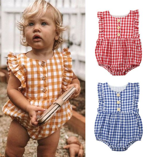 newborn baby kids girls infant plaid sleeveless crew neck ruffle romper bodysuit summer fashion casual cotton outfit set, Blue
newborn baby kids girls infant plaid sleeveless crew neck ruffle romper bodysuit summer fashion casual cotton outfit set, Blue