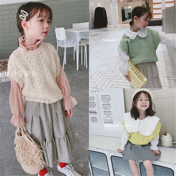 girls sweater sleeveless solid color vest 2019 children hollow casual cotton pullover knitted coat toddler baby waistcoats, Blue
girls sweater sleeveless solid color vest 2019 children hollow casual cotton pullover knitted coat toddler baby waistcoats, Blue