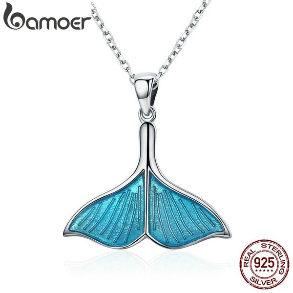 bamoer 925 sterling silver ocean sea blue enamel fish whale's tail mermaid pendant necklaces women silver jewelry brincos scn096
bamoer 925 sterling silver ocean sea blue enamel fish whale's tail mermaid pendant necklaces women silver jewelry brincos scn096