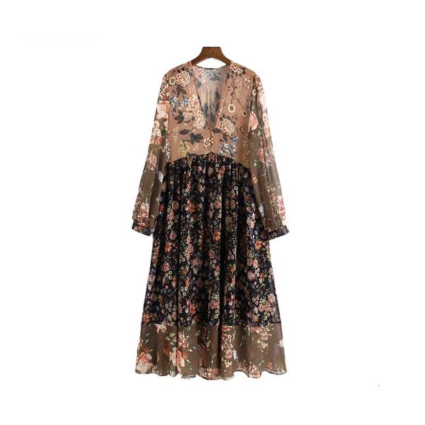 women dress women designer clothes women v neck floral chiffon pleated dress see through long sleeve chic mid calf dress vestidos qa763, Black;gray
women dress women designer clothes women v neck floral chiffon pleated dress see through long sleeve chic mid calf dress vestidos qa763, Black;gray