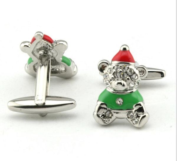 5pairs/lot green novelty santa christmas bear cufflinks enamel crystal cuff links xmas gift men's jewelry accessory wholesale, Silver;golden
5pairs/lot green novelty santa christmas bear cufflinks enamel crystal cuff links xmas gift men's jewelry accessory wholesale, Silver;golden