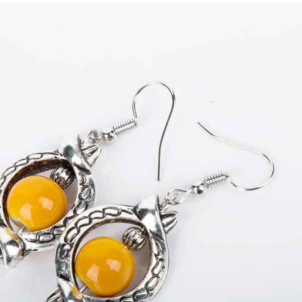 bohemian style personalized retro red/blue/green/yellow beads drop dangle earrings for women hook earings, Silver
bohemian style personalized retro red/blue/green/yellow beads drop dangle earrings for women hook earings, Silver