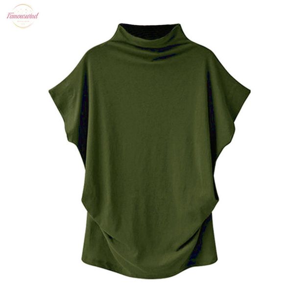 women turtleneck short sleeve cotton solid casual t shirt plus size print beach summer holiday t shirt may 23, White
women turtleneck short sleeve cotton solid casual t shirt plus size print beach summer holiday t shirt may 23, White
