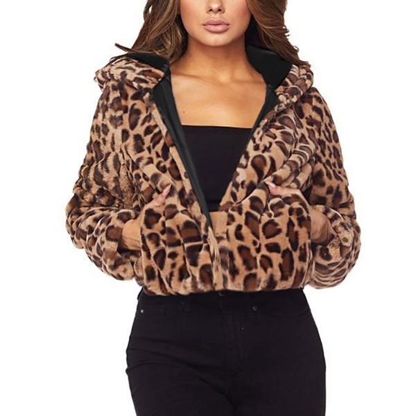 2018 autumn winter warm soft parka overcoat elegant leopard print faux fur coat women female plush casual outwear coat plus size, Black
2018 autumn winter warm soft parka overcoat elegant leopard print faux fur coat women female plush casual outwear coat plus size, Black