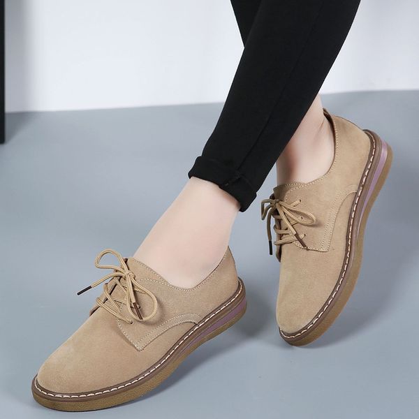 2019 spring women sneakers oxford shoes flats shoes women leather suede lace up boat round toe flats moccasins, Black
2019 spring women sneakers oxford shoes flats shoes women leather suede lace up boat round toe flats moccasins, Black