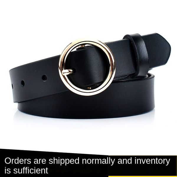 women's pin leather cowhide belt women's casual versatile pin buckle trousers belt, Black;brown
women's pin leather cowhide belt women's casual versatile pin buckle trousers belt, Black;brown