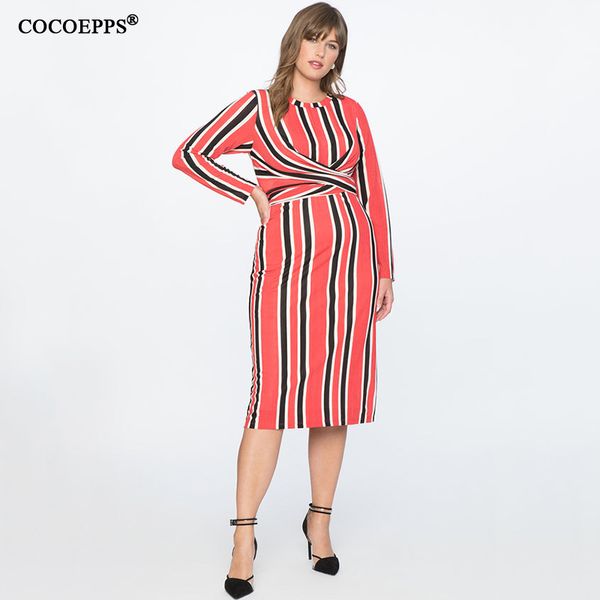 2018 autumn 4xl 5xl big size women dress winter female plus size striped dress casual bodycon lady office large party, White;black
2018 autumn 4xl 5xl big size women dress winter female plus size striped dress casual bodycon lady office large party, White;black