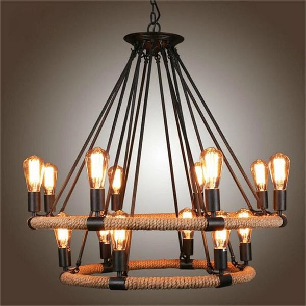 hemp rope chandeliers vintage black pendant light for coffee store bar restaurant clothes store loft lamps
hemp rope chandeliers vintage black pendant light for coffee store bar restaurant clothes store loft lamps