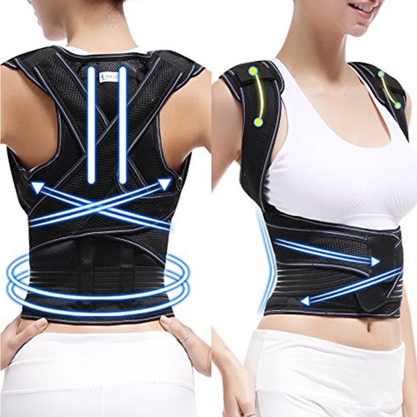 corrector de postura transpirable espalda lumbar clavÃcula hombro cintura aluminio soporte nuevo estilo hkjd-f001, Black;blue
corrector de postura transpirable espalda lumbar clavÃcula hombro cintura aluminio soporte nuevo estilo hkjd-f001, Black;blue