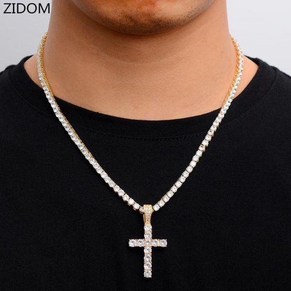 men/women hip hop cross pendant necklaces zircon tennis chain hiphop iced out bling necklace fashion jewelry, Silver
men/women hip hop cross pendant necklaces zircon tennis chain hiphop iced out bling necklace fashion jewelry, Silver