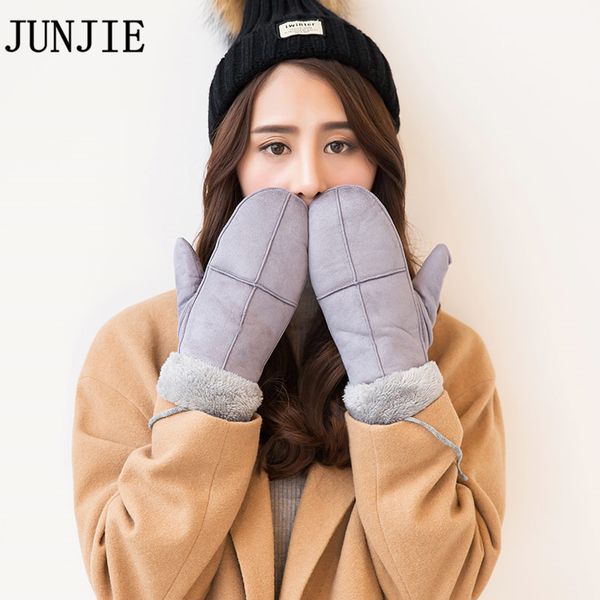 female suede mittens glove warm wrist thick gloves women mittens winter gloves full finger three colors, Blue;gray
female suede mittens glove warm wrist thick gloves women mittens winter gloves full finger three colors, Blue;gray