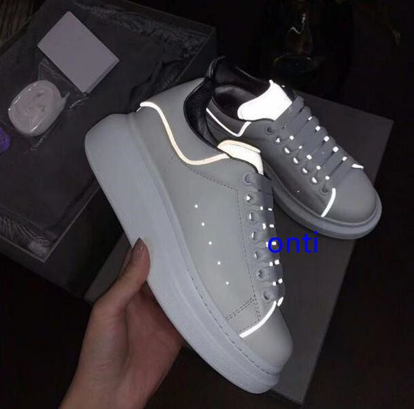 shinny fluorescent luminous reflective 3m white casual shoes platform sneakers men women leather comfort leisure ladies chaussures with, Black
shinny fluorescent luminous reflective 3m white casual shoes platform sneakers men women leather comfort leisure ladies chaussures with, Black