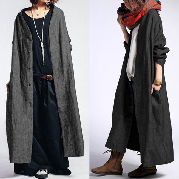 zanzea oversized windbreaker women coats female vintage casual long jackets woman button down long sleeve spring outerwear, Black;brown
zanzea oversized windbreaker women coats female vintage casual long jackets woman button down long sleeve spring outerwear, Black;brown