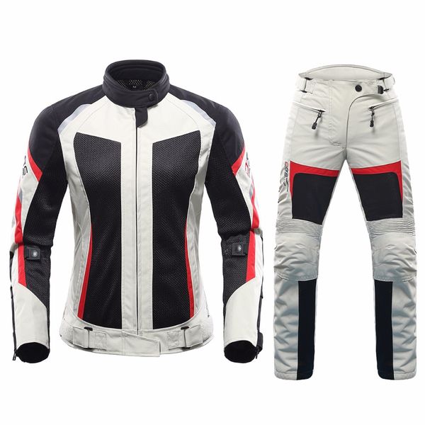 duhan women motorcycle suit summer racing jacket + pants mesh motocross gear riding clothes new female ce approve, Black;blue
duhan women motorcycle suit summer racing jacket + pants mesh motocross gear riding clothes new female ce approve, Black;blue