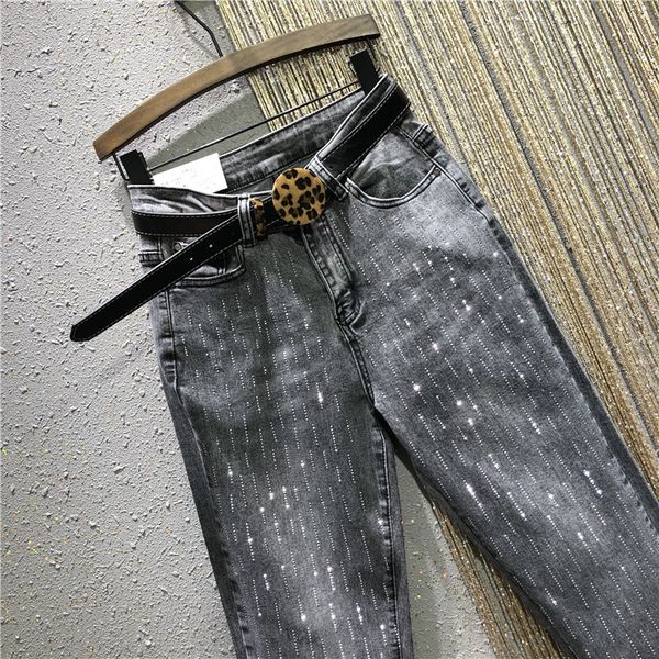 vertical striped rhinestone casual harem jeans women's 2020 spring new high-waist straight-cut loose denim jean pants femme, Blue
vertical striped rhinestone casual harem jeans women's 2020 spring new high-waist straight-cut loose denim jean pants femme, Blue