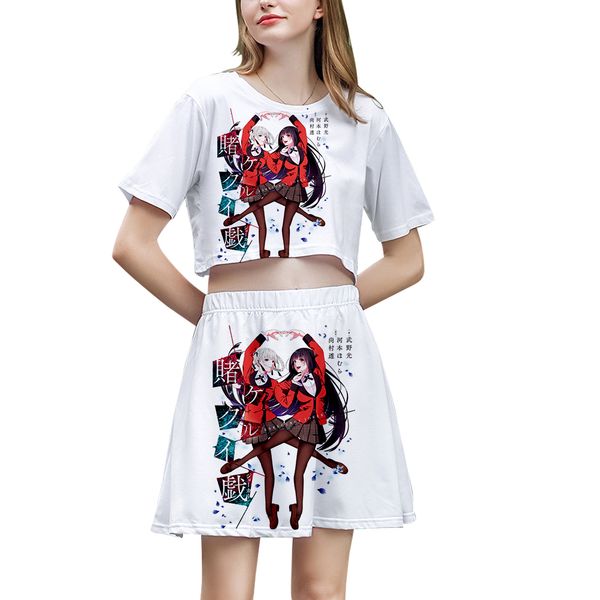 kakegurui - compulsive gambler 3d fashion shorts elastic waist women's loose soft sets casual short skirts + navel t-shirt 2, White
kakegurui - compulsive gambler 3d fashion shorts elastic waist women's loose soft sets casual short skirts + navel t-shirt 2, White