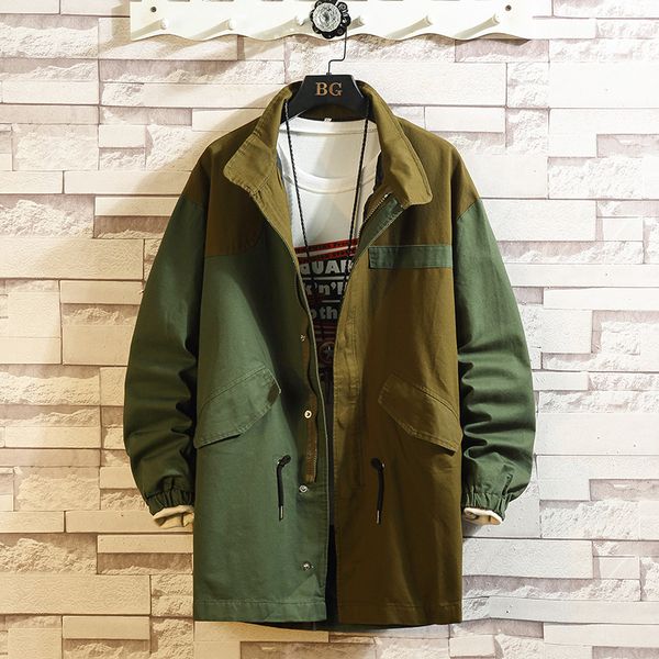 man overcoat casual men jacket long cargo mens jacket coat windbreaker cotton streetwear patchwork jackets men, Black;brown
man overcoat casual men jacket long cargo mens jacket coat windbreaker cotton streetwear patchwork jackets men, Black;brown