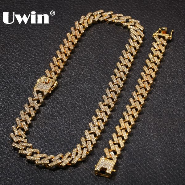 uwin ne+ba fashion jewelry necklaces & bracelets 15mm fashion gold color iced out 2 row prong cuban link chains for men women, Silver
uwin ne+ba fashion jewelry necklaces & bracelets 15mm fashion gold color iced out 2 row prong cuban link chains for men women, Silver