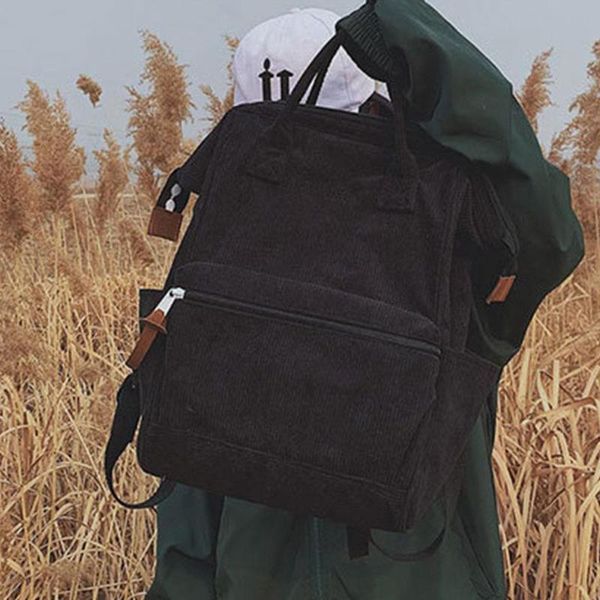 portable soft fabric corduroy girls teenagers female backpack leisure bag handbag rucksack travel backpack
portable soft fabric corduroy girls teenagers female backpack leisure bag handbag rucksack travel backpack