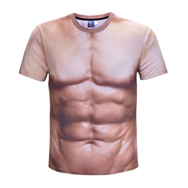 2019 new men's fashion personality men's round collar human muscle 3d printing t-shirt short-sleeved summer street top, White;black
2019 new men's fashion personality men's round collar human muscle 3d printing t-shirt short-sleeved summer street top, White;black
