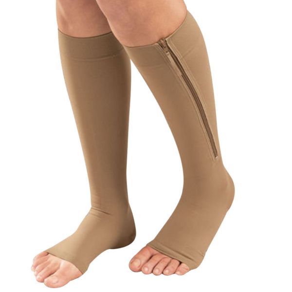 women zipper compression socks comfortable zip leg support knee sox open toe sock s/m/xl, Black
women zipper compression socks comfortable zip leg support knee sox open toe sock s/m/xl, Black