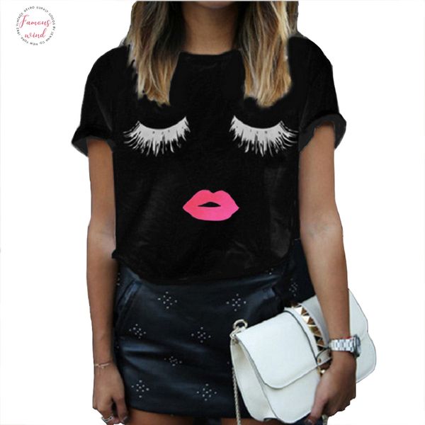 drop ship white black v neck cute eyelashes lips print t shirt crew neck short sleeve summer femininas tshirt s 2xl
drop ship white black v neck cute eyelashes lips print t shirt crew neck short sleeve summer femininas tshirt s 2xl
