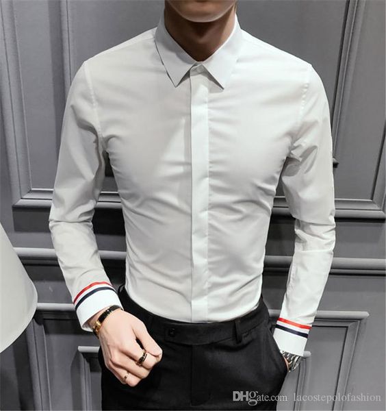 весна дизайнер мужская рубашка мужские твердые с длинным рукавом нагрудные одежда модные стили однобортный homme топы, White;black
весна дизайнер мужская рубашка мужские твердые с длинным рукавом нагрудные одежда модные стили однобортный homme топы, White;black