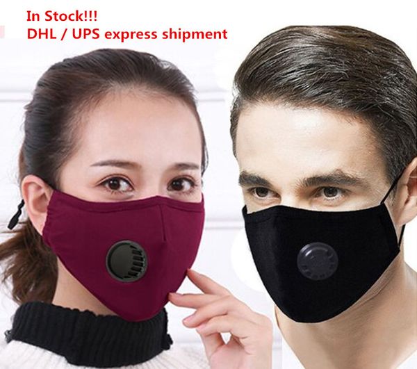 dhl быстро повторно используемые маски для лица анти-пыль, дым, открытый, крытый регулируемая многоразовая защита с 2 фильтрами pm2. 5 маска