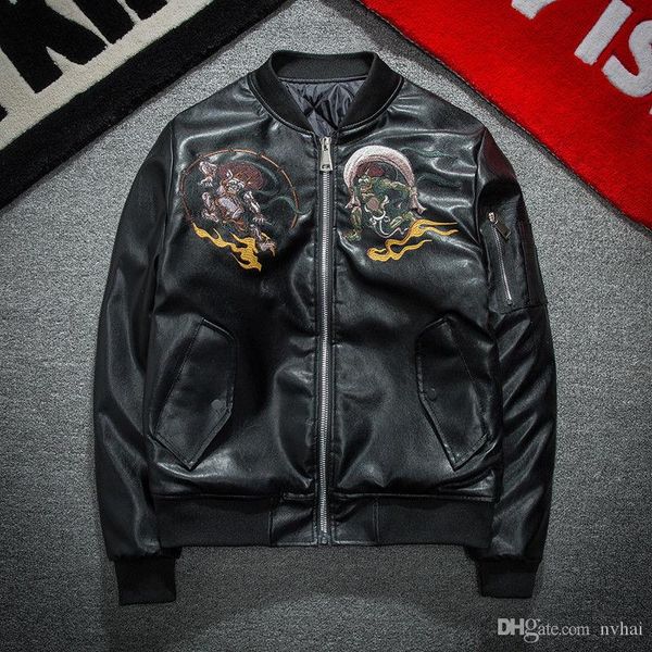 новые мужские кожаные куртки air ma1 army flight bomber пальто вышитые outwear, Black
новые мужские кожаные куртки air ma1 army flight bomber пальто вышитые outwear, Black