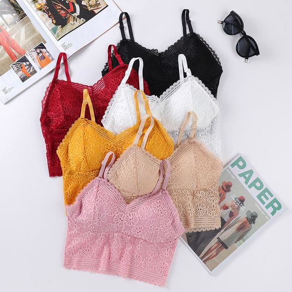 lace suspenders beautiful back removable chest pad without steel ring camisole lace sling soft skin-friendly camisole, Black;white
lace suspenders beautiful back removable chest pad without steel ring camisole lace sling soft skin-friendly camisole, Black;white