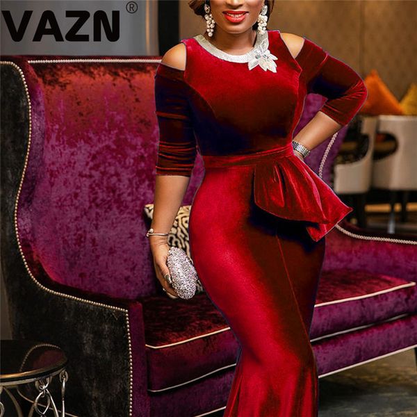 vazn 2020 young lady of note off shoulder mermaid dress club upmarket half sleeve women high waist suede maxi dress, Black;pink
vazn 2020 young lady of note off shoulder mermaid dress club upmarket half sleeve women high waist suede maxi dress, Black;pink