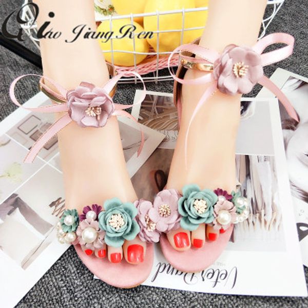 women's handmade flowers three-dimensional pearl new word buckle high heels sandals female thick with suede open toe, Black
women's handmade flowers three-dimensional pearl new word buckle high heels sandals female thick with suede open toe, Black