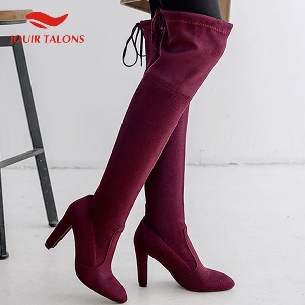 over the knee boots women shoes woman 6 colors stretch boots high heels ladies party shoes big size 33-46, Black
over the knee boots women shoes woman 6 colors stretch boots high heels ladies party shoes big size 33-46, Black