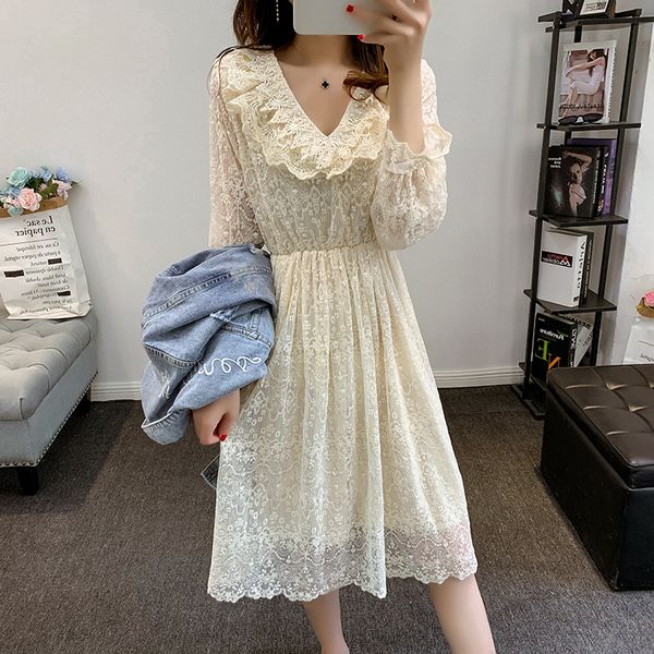 women's preppy style sweet princess dress lantern sleeve lace embroidered high waist dress, Black;gray
women's preppy style sweet princess dress lantern sleeve lace embroidered high waist dress, Black;gray