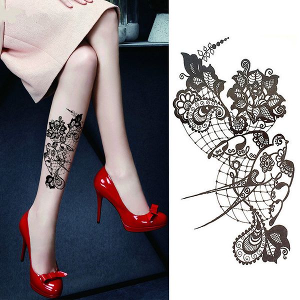 1pc lace black sea swallow flower henna temporary tattoo black mehndi style waterproof tattoo sticker
1pc lace black sea swallow flower henna temporary tattoo black mehndi style waterproof tattoo sticker
