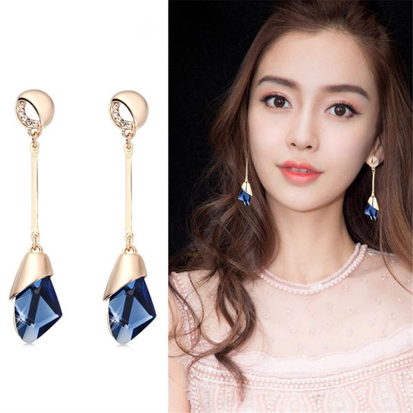 classic elegant long designer earrings for women fashion geometric crystal gold color water drop earring brincos bijoux jewelry gifts, Silver
classic elegant long designer earrings for women fashion geometric crystal gold color water drop earring brincos bijoux jewelry gifts, Silver