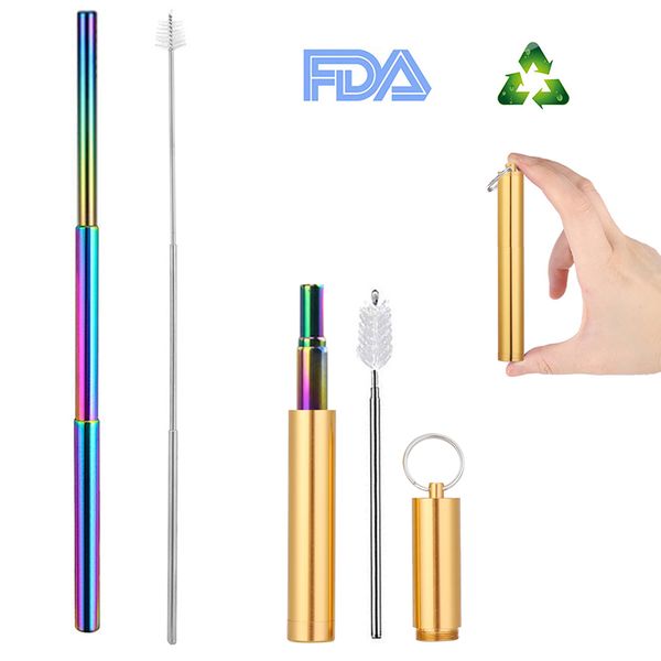 metal drinking straw collapsible reusable straw portable stainless steel with case and brush
metal drinking straw collapsible reusable straw portable stainless steel with case and brush