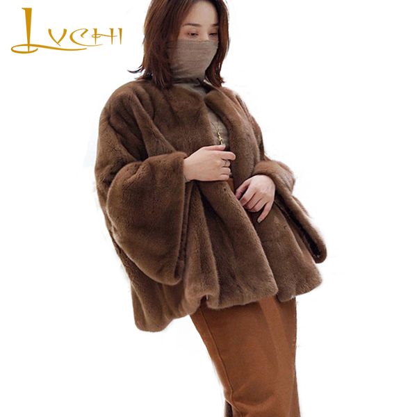 lvchi women winter real fur 2019 nine quarter mink coat female natural o-neck flare sleeve fur causal office lady women coat, Black
lvchi women winter real fur 2019 nine quarter mink coat female natural o-neck flare sleeve fur causal office lady women coat, Black