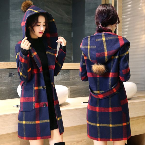 women's wool & blends grid hooded overcoat women 2021 long sleeve slim fit woolen jacket coats fashion windproof warm double breasted o, Black
women's wool & blends grid hooded overcoat women 2021 long sleeve slim fit woolen jacket coats fashion windproof warm double breasted o, Black