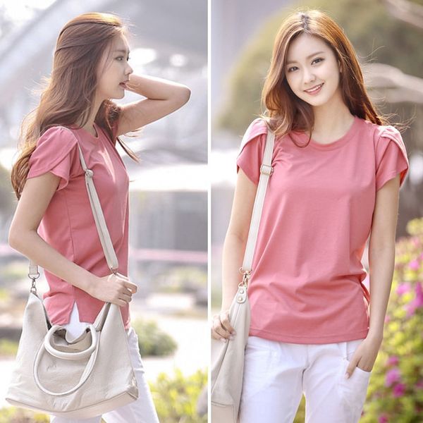 2020 solid color loose large size round collar short sleeve women's t- t- shirt summer fat mm base shirt, White
2020 solid color loose large size round collar short sleeve women's t- t- shirt summer fat mm base shirt, White