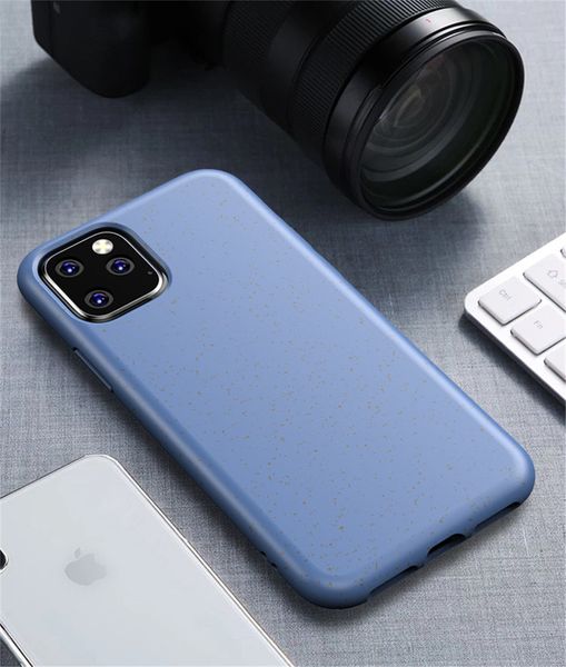 

new selling eco friendly wheat straw biodegradable phone case for iphone 11 iphone se 2 samsung huawei 6 colors available