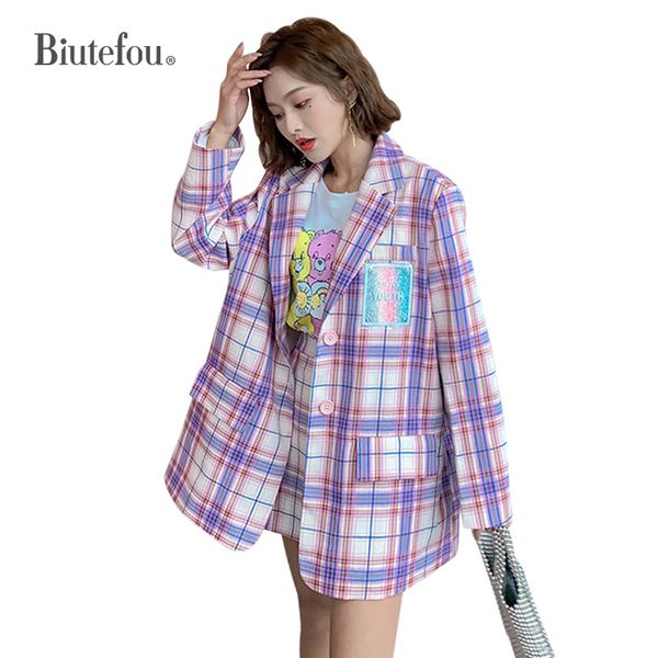 2020 spring and summer plaid ins jacket new arrival women long sleeve thin blazer, White;black
2020 spring and summer plaid ins jacket new arrival women long sleeve thin blazer, White;black