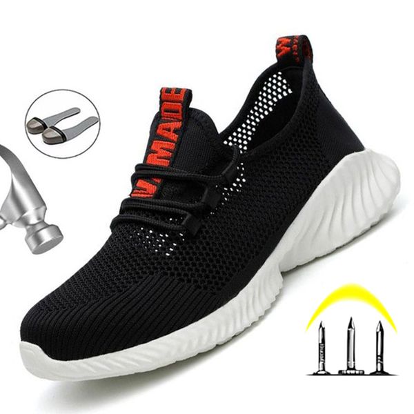 safety shoes boots for men summer breathable work shoes steel toe indestructible safety work boots anti-piercing footwear, Black
safety shoes boots for men summer breathable work shoes steel toe indestructible safety work boots anti-piercing footwear, Black