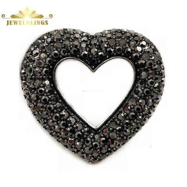 gorgeous vintage opens black crystal heart brooch silver tone full pave crystal black heart shaped pins valentine jewelry, Gray 
gorgeous vintage opens black crystal heart brooch silver tone full pave crystal black heart shaped pins valentine jewelry, Gray