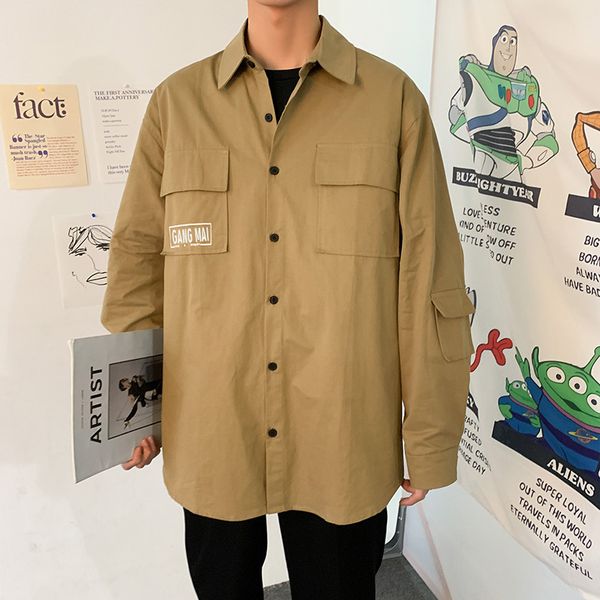 ebaihui 2021 ultra huogang fashion workwear pure color shirt man loose casual long shirt student handsome versatile coat xj15, White;black
ebaihui 2021 ultra huogang fashion workwear pure color shirt man loose casual long shirt student handsome versatile coat xj15, White;black