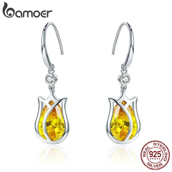 bamoer elegant 925 sterling silver yellow tulips flower drop earrings for women yellow zircon earrings luxury jewelry bse065, Golden;silver
bamoer elegant 925 sterling silver yellow tulips flower drop earrings for women yellow zircon earrings luxury jewelry bse065, Golden;silver